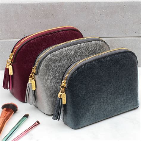 luxury leather make up bags